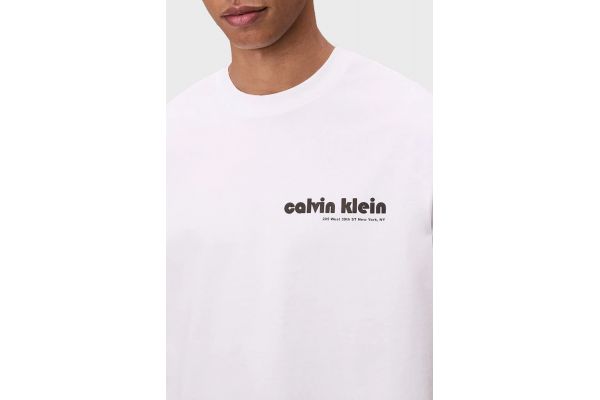 Men's White Ss 16s Clvn Kln Bhs T-shirt Calvin Klein LV04RC829G-YAA