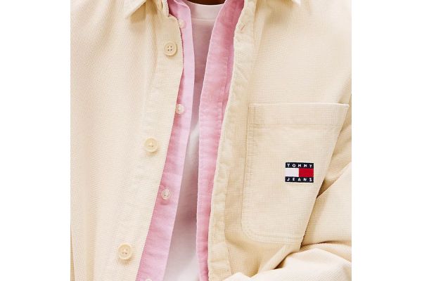 Men's Beige Tjm Brick Cord Overshirt Ext Tommy Jeans DM0DM21698-ACH