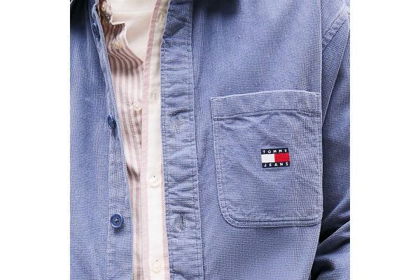 Men's Blue Tjm Brick Cord Overshirt Ext Tommy Jeans DM0DM21698-PO6