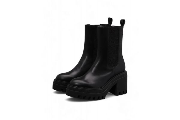 Women's Black Chunky Healed Chelsea Boots Calvin Klein YW0YW01547-0GJ