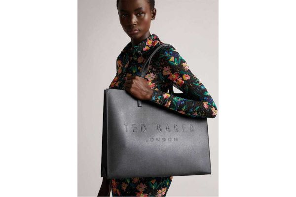 Women's Black Sukicon Crosshatch Icon Bag Ted Baker 281662-BLACK Women's Black Sukicon Crosshatch Icon Bag Ted Baker 281662-BLACK