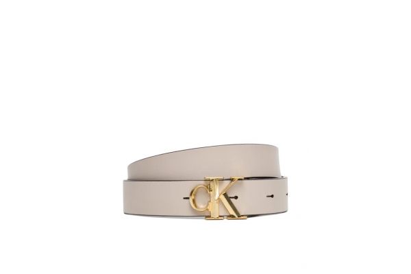 Women's Black/Beige Facted CK Buckle 25mm Rev Adj M Belt Calvin Klein LV04F7044G-YIJ Women's Black/Beige Facted CK Buckle 25mm Rev Adj M Belt Calvin Klein LV04F7044G-YIJ