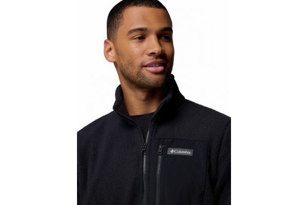 Men's Black Jasper Ridge Pebbled Half Zip Fleece Columbia 2142411-010