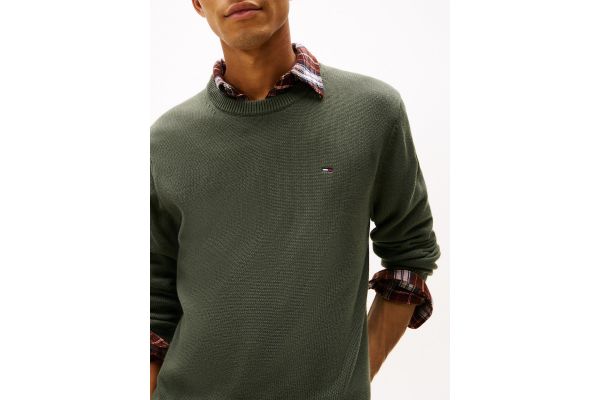 Men's Pewter Green Tjm Slim Ess Sweater Ext Tommy Jeans DM0DM21787-MRH