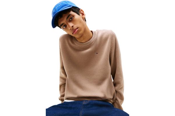 Men's Coastal Taupe Tjm Slim Ess Sweater Ext Tommy Jeans DM0DM21787-AFE