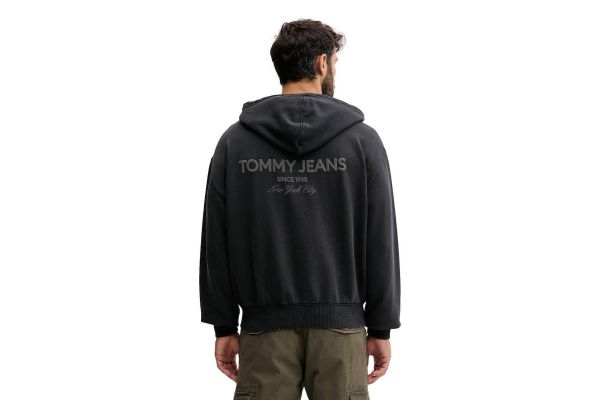 Men's Grey Tjm 90s New Clsscs Fz Hoodie Tommy Jeans DM0DM22080-PT2