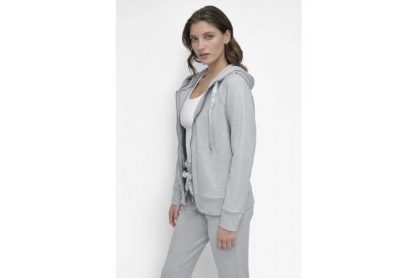 Women's Grey Zip-Up Jacket DKNY DP5J9510-PLG