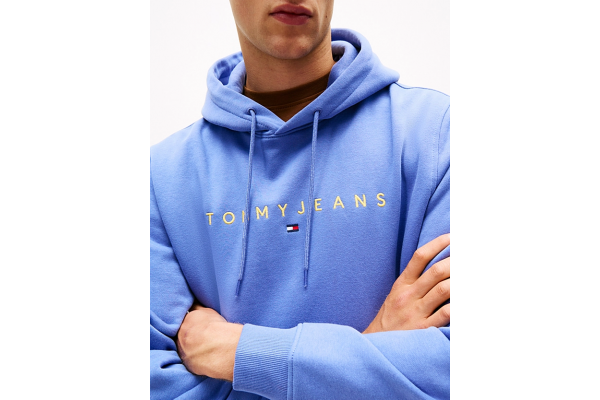 Men's Soft Sapphire Tjm Reg Linear Logo Hoodie Tommy Jeans DM0DM20746-C6D