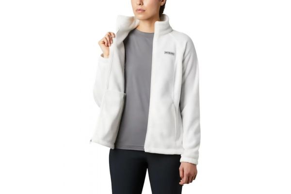 Women's White Benton Springs Full Zip Jacket Columbia 1372111-125