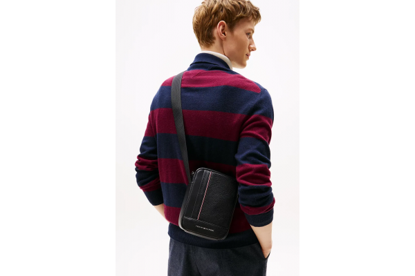 Ανδρική TH Central Τσάντα Χιαστί Μαύρη Tommy Hilfiger AM0AM13632-BDS