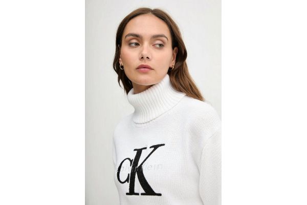 Γυναικείο Πουλόβερ Ζιβάγκο Λευκό Calvin Klein LV047D354G-YAA