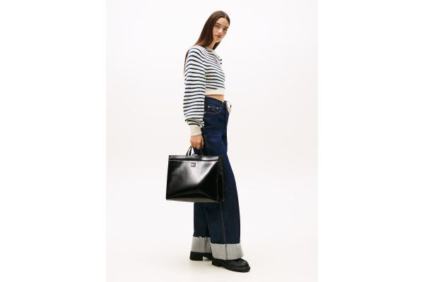 Women's Black Tjw Must Tote Bag Tommy Jeans AW0AW17869-BDS