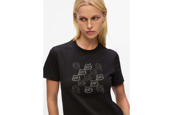 Γυναικείο Ikon Seasonal Rs T-shirt Μαύρο Karl Lagerfeld A4W17098-999 BLACK