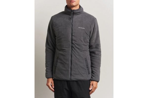 Men's Grey Winter Pass Reversible Fleece Jacket Columbia 2135651-011