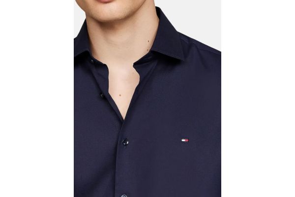 Men's Navy Blue CL Flex Poplin Sf Shirt Tommy Hilfiger MW0MW38347-CHS