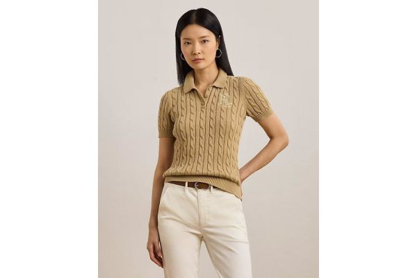 Women's Beige NATRISSA-SHORT SLEEVE-PULLOVER Ralph Lauren 200932224011-270