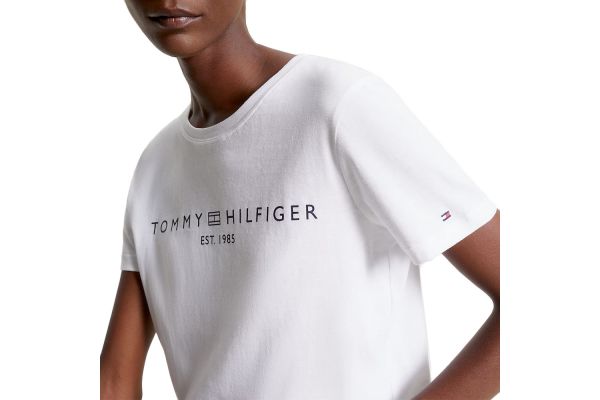 Γυναικείο Signature Logo T-shirt Λευκό Tommy Hilfiger WW0WW40276-YCF
