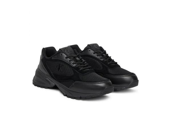 Men's Black Hike Runner Mesh Mix Sneakers Calvin Klein YM0YM01379-0GJ