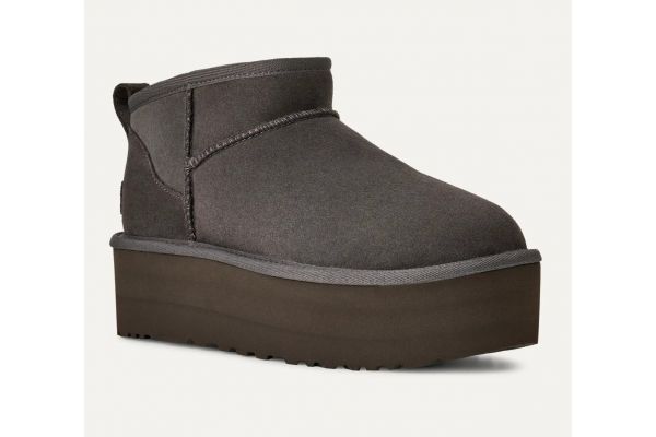 Women's Charcoal Classic Ultra Mini Platform Boots UGG 1135092-CHRC