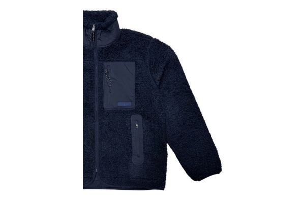 Men's Navy Blue Teddy Fleece Zip Through Jacket Tommy Hilfiger MW0MW40420-DW5