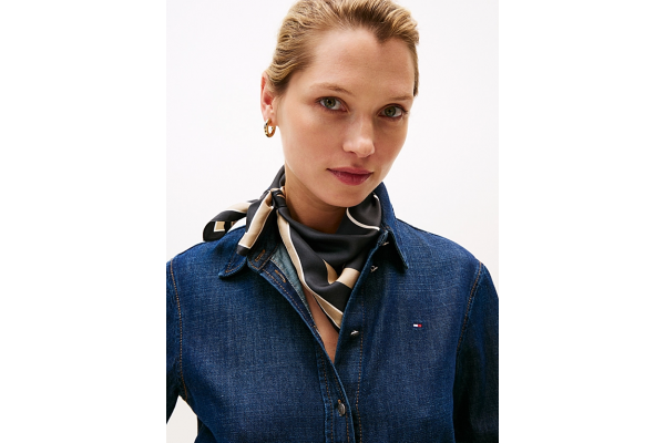 Γυναικείο TH Heritage Φουλάρι Μαύρο Tommy Hilfiger AW0AW17967-BDS