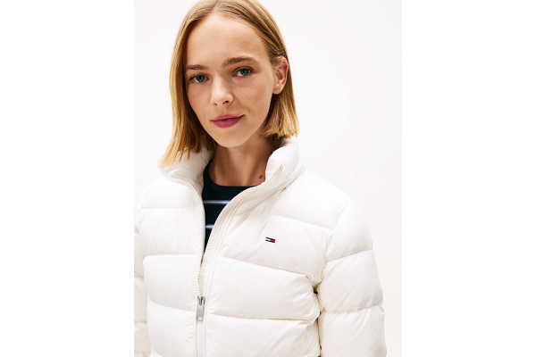 Women's White Tjw Basic Hooded Down Jacket Ext Tommy Jeans DW0DW18312-YBL
