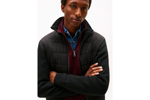 Μen's Black DC Mixed Media Jacket Tommy Hilfiger MW0MW40774-BDS Μen's Black DC Mixed Media Jacket Tommy Hilfiger MW0MW40774-BDS