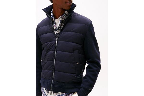 Μen's Navy Blue DC Mixed Media Jacket Tommy Hilfiger MW0MW40774-DW5 Μen's Navy Blue DC Mixed Media Jacket Tommy Hilfiger MW0MW40774-DW5