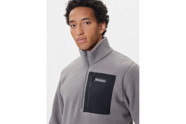 Men's Grey Jasper Ridge Pebbled Half Zip Fleece Columbia 2142411-023