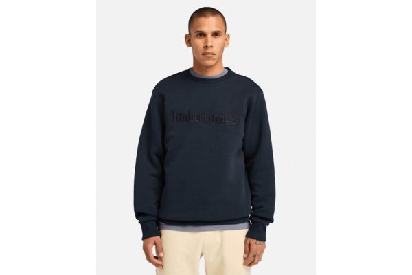 Men's Navy Blue Hamp Crew Neck Sweatshirt Timberland TB0A6VG6-433