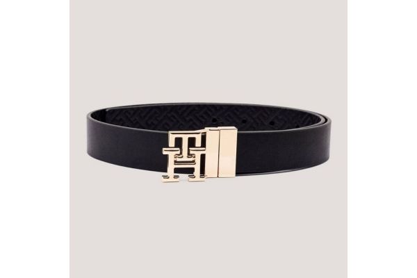 Γυναικεία Δερμάτινη Ζώνη Μαύρη Tommy Hilfiger AW0AW18019-0GJ