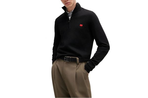 Men's Black San Quintus Sweater Hugo 50474164-001