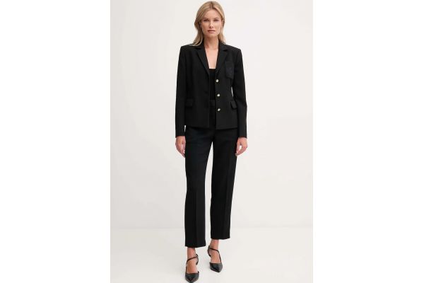 Women's Black Punto Tonal Crest Slim Blazer Tommy Hilfiger WW0WW46660-BDS
