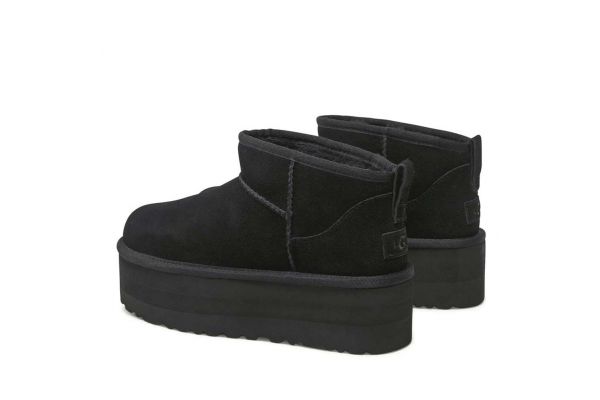 Women's Black Classic Ultra Mini Platform Boots UGG 1135092-BLK