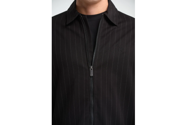 Men's Black Overshirt Royal Denim ASIMOV5137-BLACK