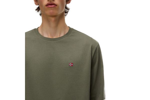 Ανδρικό Μακρυμάνικο Salis T-shirt Λαδί Napapijri NP0A4HN7-G0A1