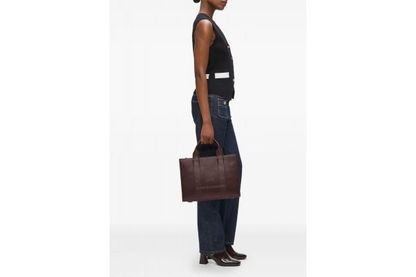 Women's Brown K/RSG Pebble Square Med Tote Bag Karl Lagerfeld A4W30264-451 TOBACCO