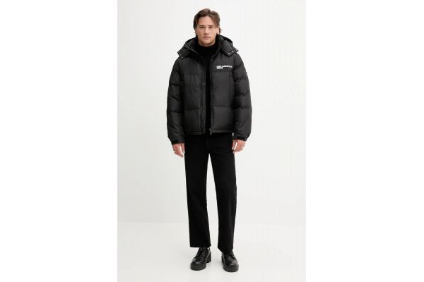 Men's Black KLJ Puffer Jacket Karl Lagerfeld Jeans A3M15033-999 BLACK