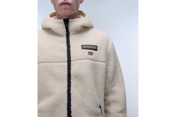 Men's Ecru T-Tynik Full Zip Jacket Napapijri NP0A4IA8-N1J1