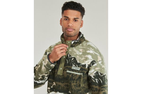 Men's Khaki Helvetia II Printed Half Snap Fleece Columbia 2098461-349