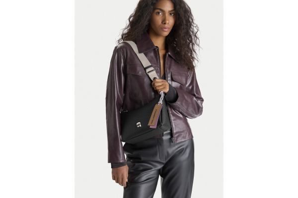 Women's Black Ikon Pebble SM SHB Bag Karl Lagerfeld A4W30004-999 BLACK