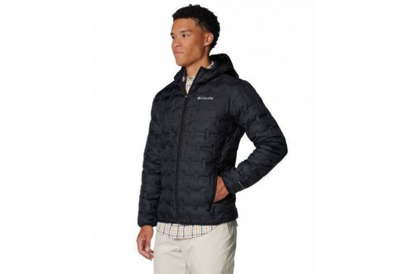 Men's Black Delta Ridge II Down Hooded Jacket Columbia 2086222-010