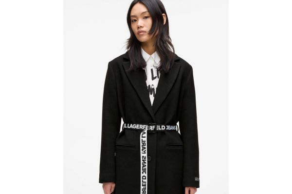 Γυναικείο Παλτό Μαύρο Karl Lagerfeld Jeans A4W15056-999 BLACK