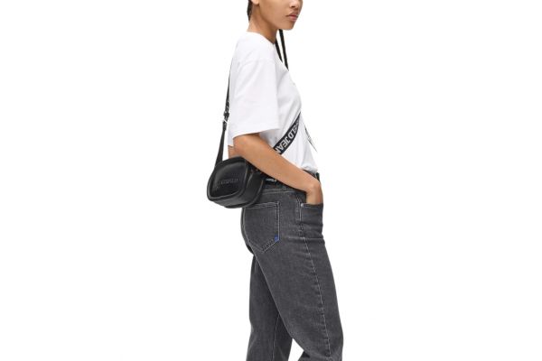 Women's Black KLJ Puffy PU Camera Bag Karl Lagerfeld Jeans A4W30153-999 BLACK