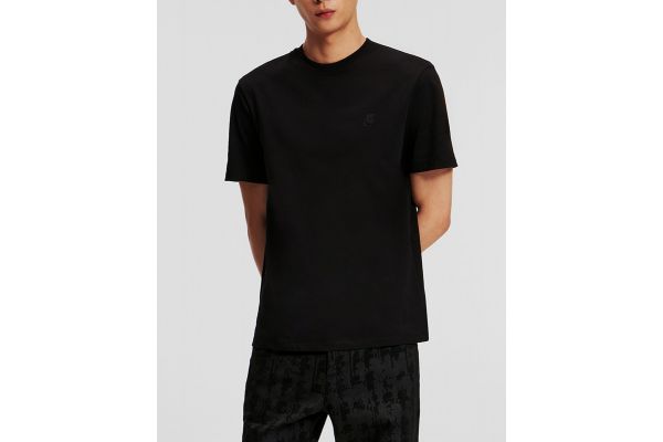 Men's Black T-shirt Crewneck Karl Lagerfeld 755750 500221-990