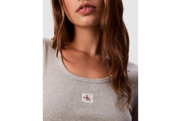 Γυναικείο Μακρυμάνικο Τοπ Γκρι Calvin Klein LV047D218G-P77