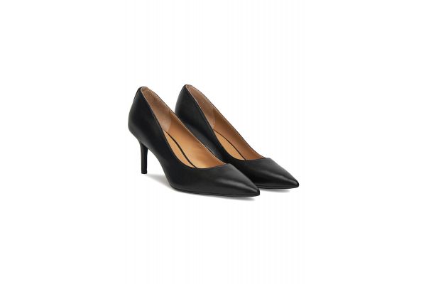 Women's Black Lanette Pumps Closed Toe Ralph Lauren 802972023001-BLACK