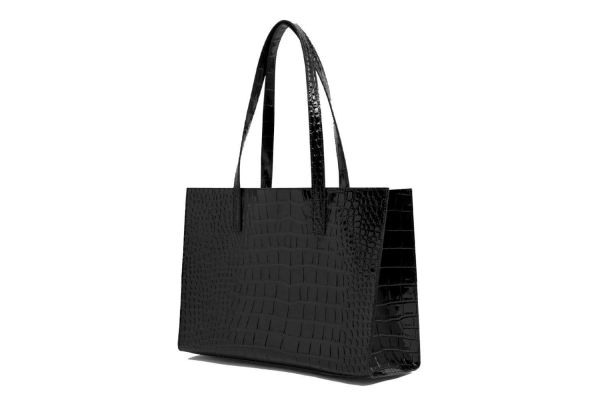 Women's Black Welona Elongated Croc Icon Bag Ted Baker 282509-BLACK