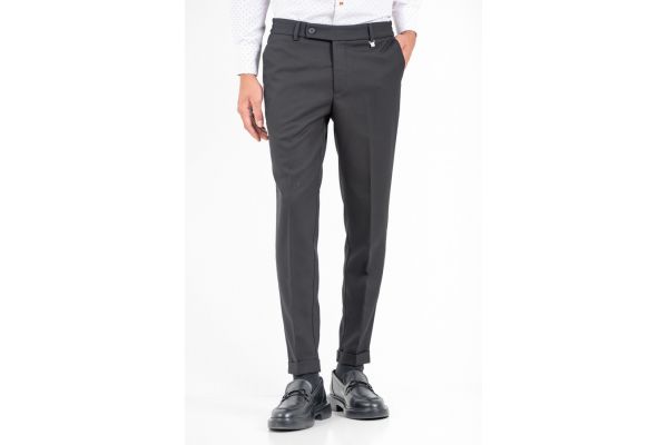 Men's Black Pants Vittorio 2526DIVERSO-BLACK