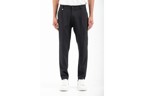Men's Black Pants Vittorio ROBBIOP-BLACK